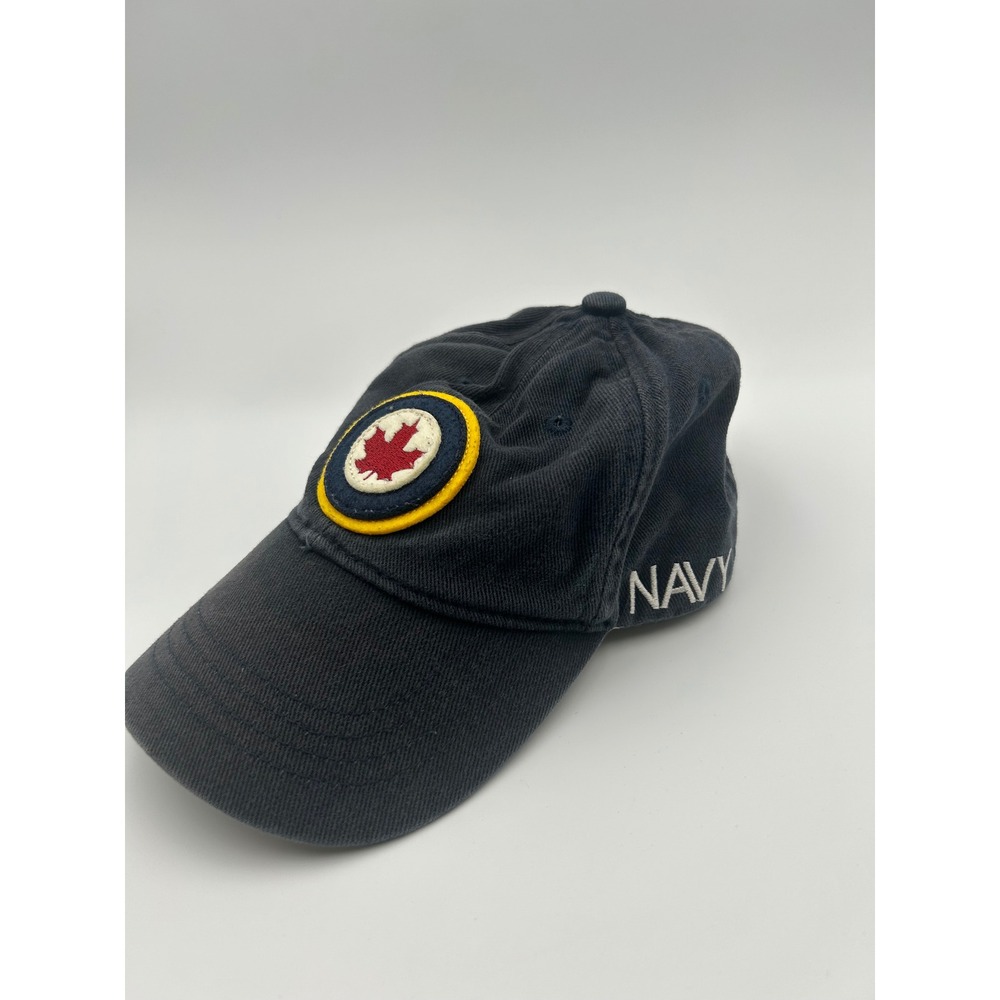 Red Canoe Royal Canadian Navy Hat Blue Cotton Adjustable Maple Leaf Logo Cap